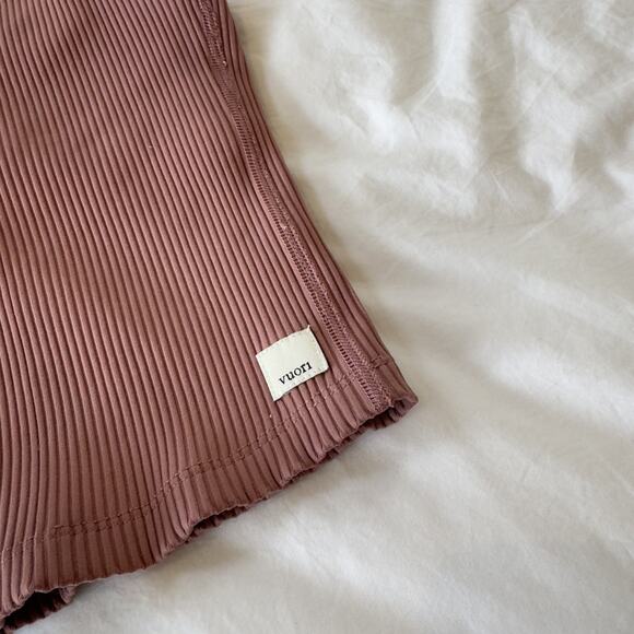 Vuori Rib Crop Tank Marsala Pink Size S - Picture 2 of 5